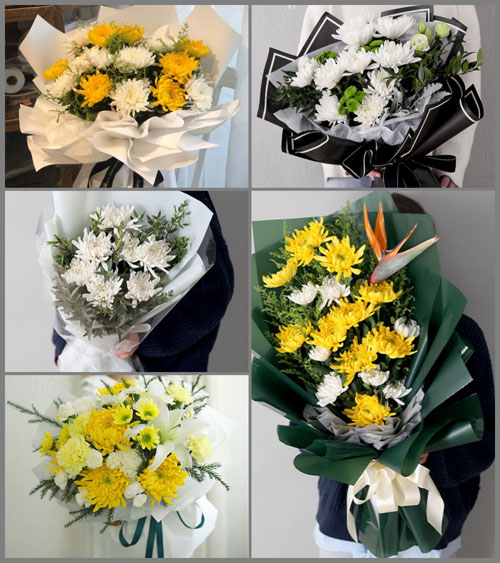 山东青岛胶州市胶西镇郭家河崖村白事花束代送